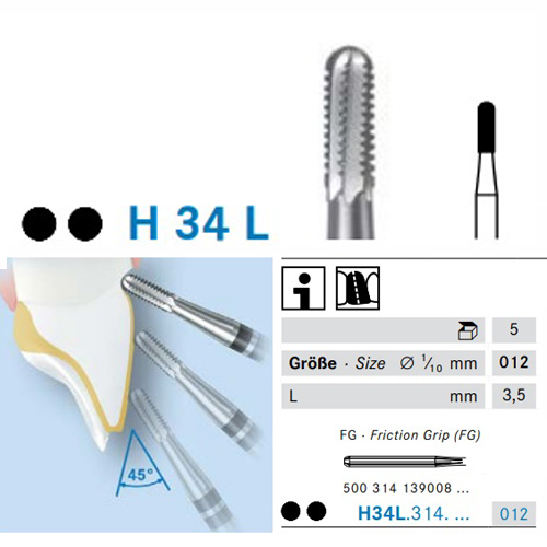 Komet Bur Metal cutting / 코메트 특수버 메탈커팅버 FG H34L-012